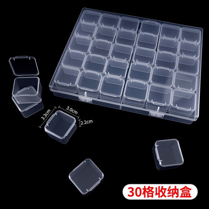 Jewelry Box Jewelry Storage Box Anti-oxidation Box Earrings Card Transparent Multi-compartment Portable Multifunctional Storage Box