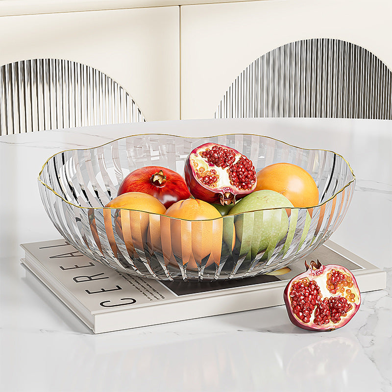 Transparent Fruit Plate, Household Plate, Living Room Display Plate, Transparent Fruit Plate, Ktv Candy and Snack Display Plate, Festive Plate
