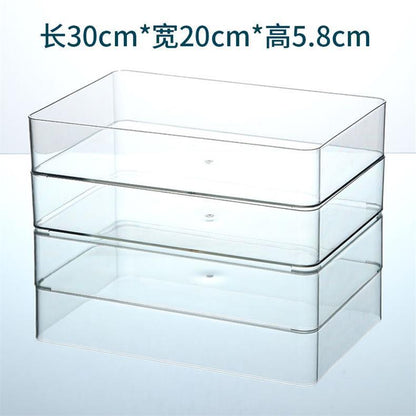 Storage box with lid storage box transparent acrylic kitchen cosmetics sundries station snacks toys clothes books