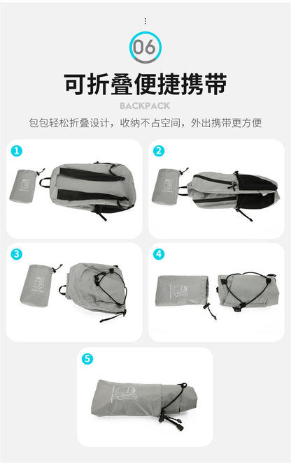 Cross-Border Outdoor Folding Backpack Waterproof Mountaineering Bag Backpack Folding Bag Outdoor Large Capacity Travel Backpack