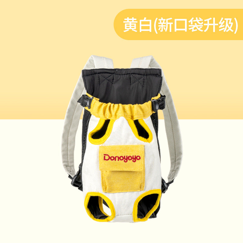DONOYOYO Pet Carrier Portable Backpack for Dogs and Cats, Hemp-Cotton Chest Four-Legged Carrier Wholesale