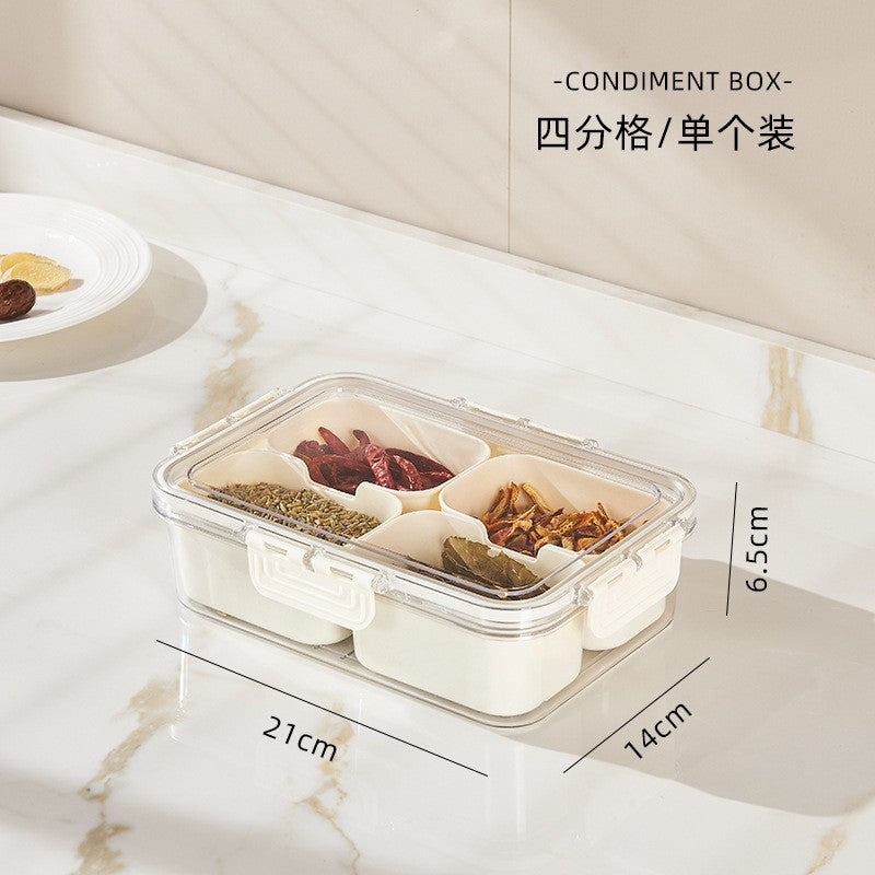 Seasoning Fresh-keeping Plastic Kitchen Sealed Box Spice Storage Box Food Grade Format Transparent Cereal Seasoning