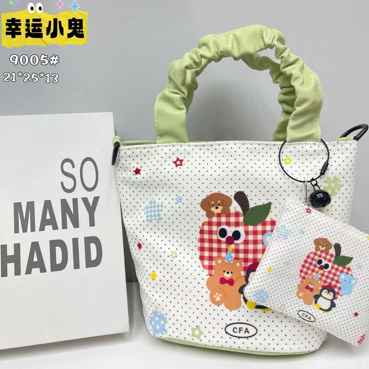 New Girls Handbag Storage Bag Cute Lunch Box Bag Handbag Mother Bag Korean Cartoon Bag Hand Bag