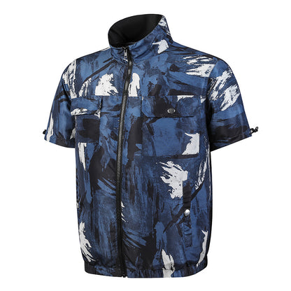 Cross-border Direct Supply Summer Cooling and Heat Prevention Air-conditioning Clothing Clothes with Fan Short-sleeved Vest Outdoor Sunscreen Work Wear