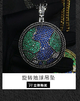 European and American New Products Copper Material Enamel Men's Avatar Personalized Hip-Hop Pendant Necklace Trendy Accessories Jewelry Wholesale