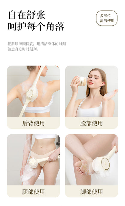 Cross-Border Electric Bath Brush Rotating Multi-Functional Bath Brush Waterproof Lazy Bath Brush Back Rub Bath Instrument Home