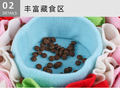 Cross-border pet sniffing mat cats and dogs puzzle decompression hidden food training with small toys four seasons play interactive