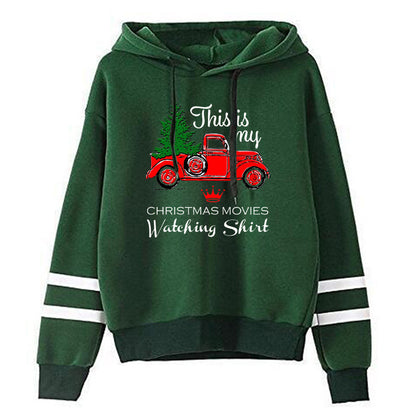Foreign Trade Cross-border Christmas This Is My Christmas Truck Printed Parallel Bars Sweatshirt Women's Jacket