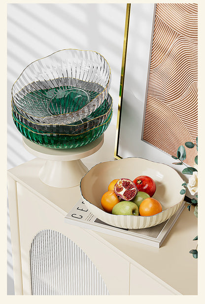 Transparent Fruit Plate, Household Plate, Living Room Display Plate, Transparent Fruit Plate, Ktv Candy and Snack Display Plate, Festive Plate