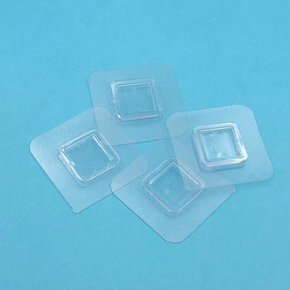 No-Drill Adhesive Storage Rack Patch Wholesale Accessories, Adhesive Hooks, Square Wall-Mounted Plastic Flat Buckle Clips