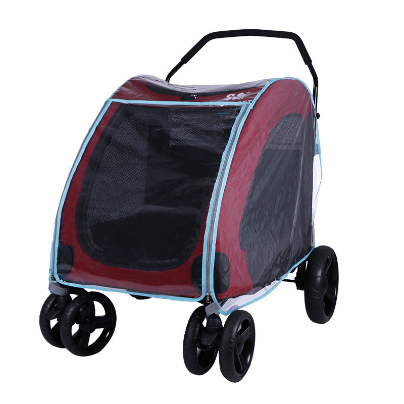 Dodopet Universal Pet Stroller Rain Cover Stroller Raincoat Dog Stroller Rain Cover Warm and Weatherproof