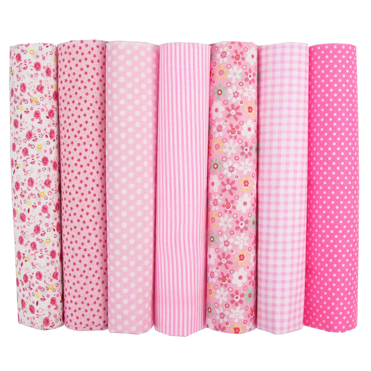 7 Color Patchwork Cloth Group Plain Flower Cloth Broken Plaid Dot DIY Cotton Small Fresh Plant Printing Cloth