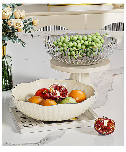Transparent Fruit Plate, Household Plate, Living Room Display Plate, Transparent Fruit Plate, Ktv Candy and Snack Display Plate, Festive Plate