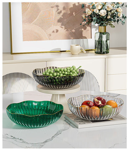 Transparent Fruit Plate, Household Plate, Living Room Display Plate, Transparent Fruit Plate, Ktv Candy and Snack Display Plate, Festive Plate