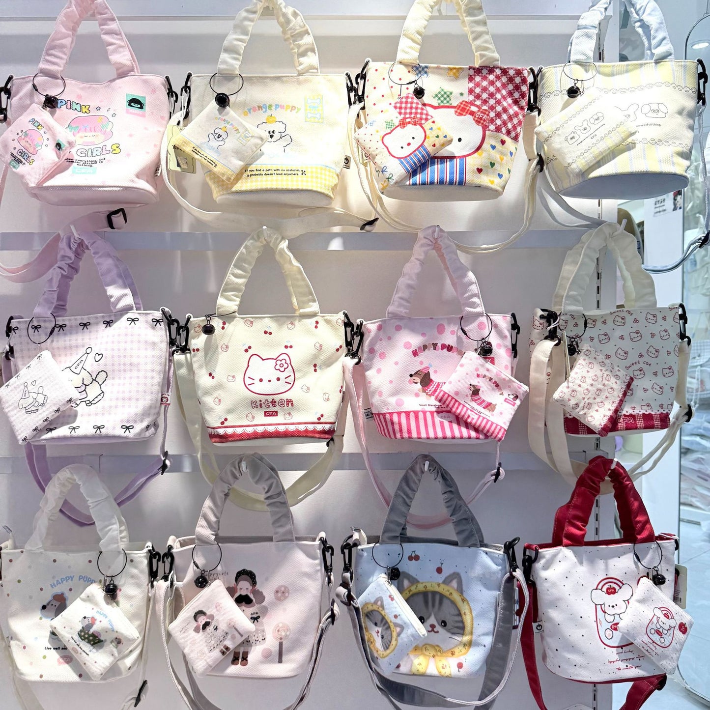 In-Stock New Small Cloth Bag Ins Cute Cartoon Women's Summer Cloth Bag Handbag Casual Tote Bag Upgrade