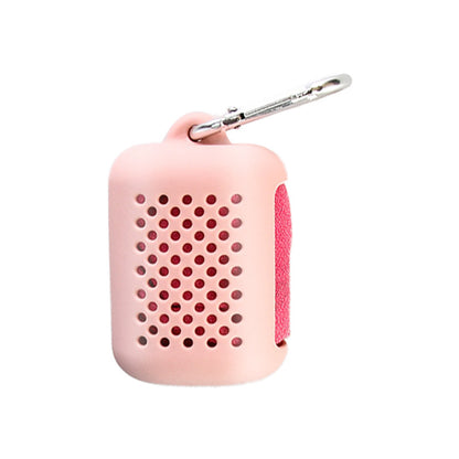 Adult Outdoor Sports Travel Portable Silicone Storage Bag Soft Silicone Silicone Cover Towel Storage Bag with Hook