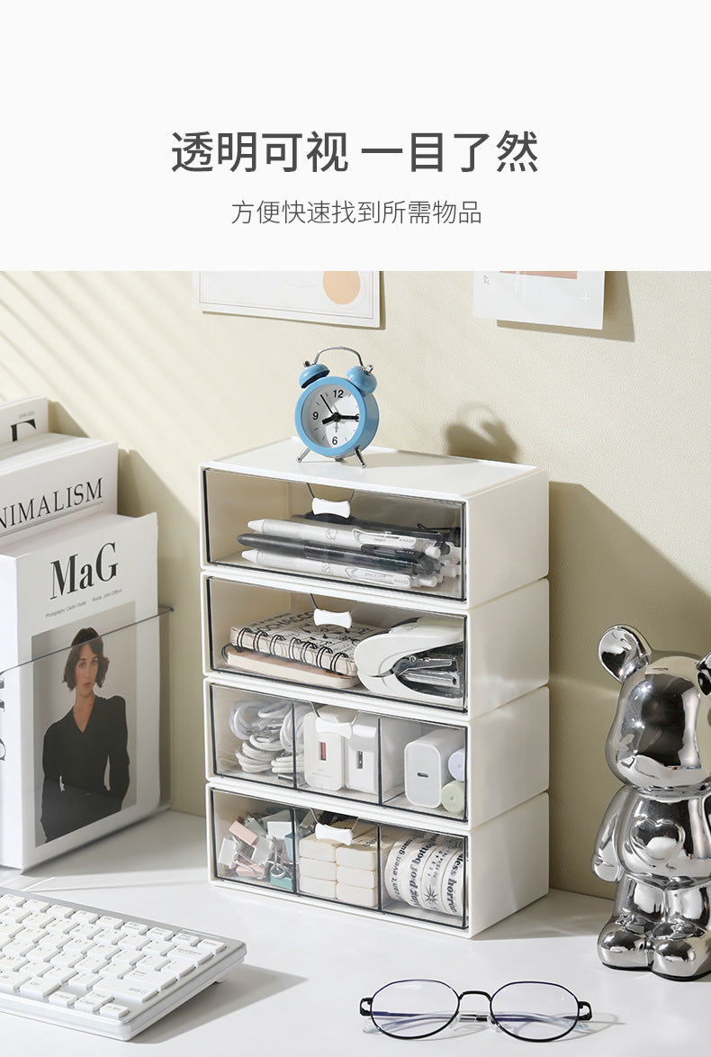 Transparent Storage Box Cosmetics Organizer Desktop Lipstick Makeup Brush Skin Care Product Pen Holder Makeup Box Storage Shelf