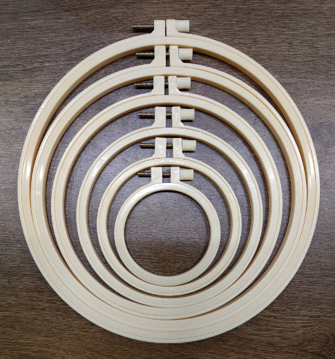 DIY embroidery ring ornaments plastic embroidery inner ring adjustable embroidery cross embroidery imitation bamboo imitation wood embroidery manufacturers wholesale