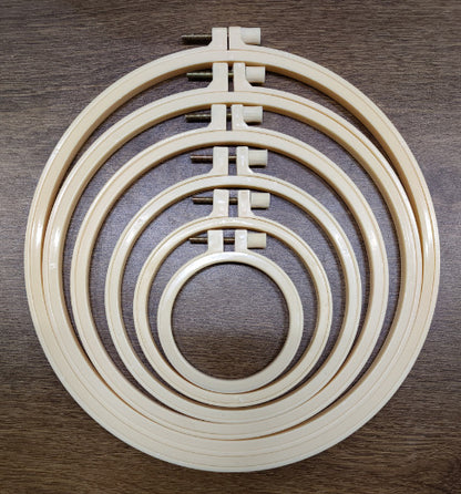 DIY embroidery ring ornaments plastic embroidery inner ring adjustable embroidery cross embroidery imitation bamboo imitation wood embroidery manufacturers wholesale