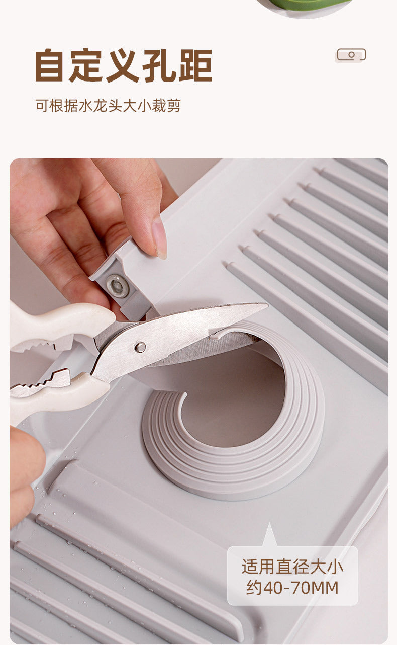 Cross-Border Button Silicone Faucet Drain Pad Kitchen Sink Storage Pad Washbasin Leak-Proof Anti-Slip Pad Wholesale