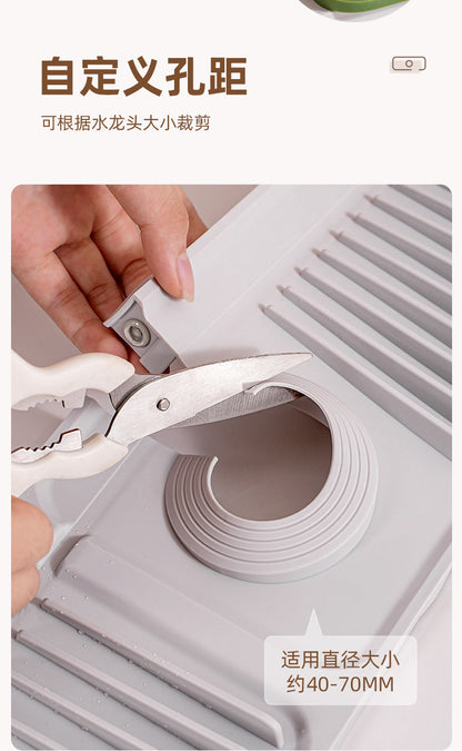 Cross-Border Button Silicone Faucet Drain Pad Kitchen Sink Storage Pad Washbasin Leak-Proof Anti-Slip Pad Wholesale