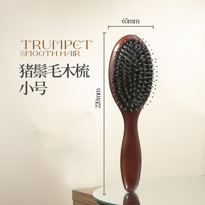 Natural and Authentic Boar Bristle Air Cushion Comb Air Bag Massage Comb Scalp Meridian Fluffy Bamboo Comb Beech Wood Comb Wholesale