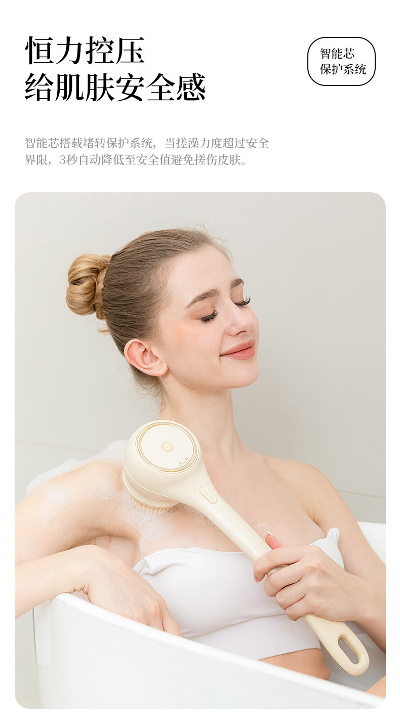 Cross-Border Electric Bath Brush Rotating Multi-Functional Bath Brush Waterproof Lazy Bath Brush Back Rub Bath Instrument Home