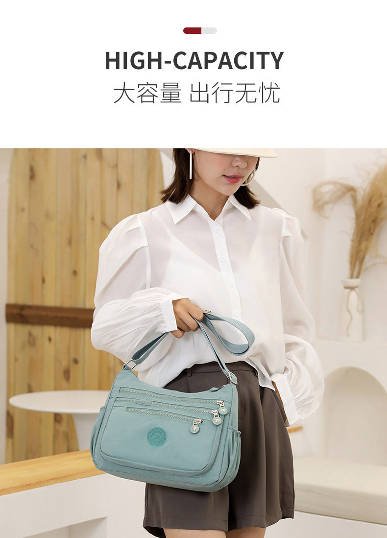 Nylon Cloth Multi-Layer Shoulder Bag Lightweight Simple Casual Crossbody Bag 2025 New Large Capacity Mother's Money Bag
