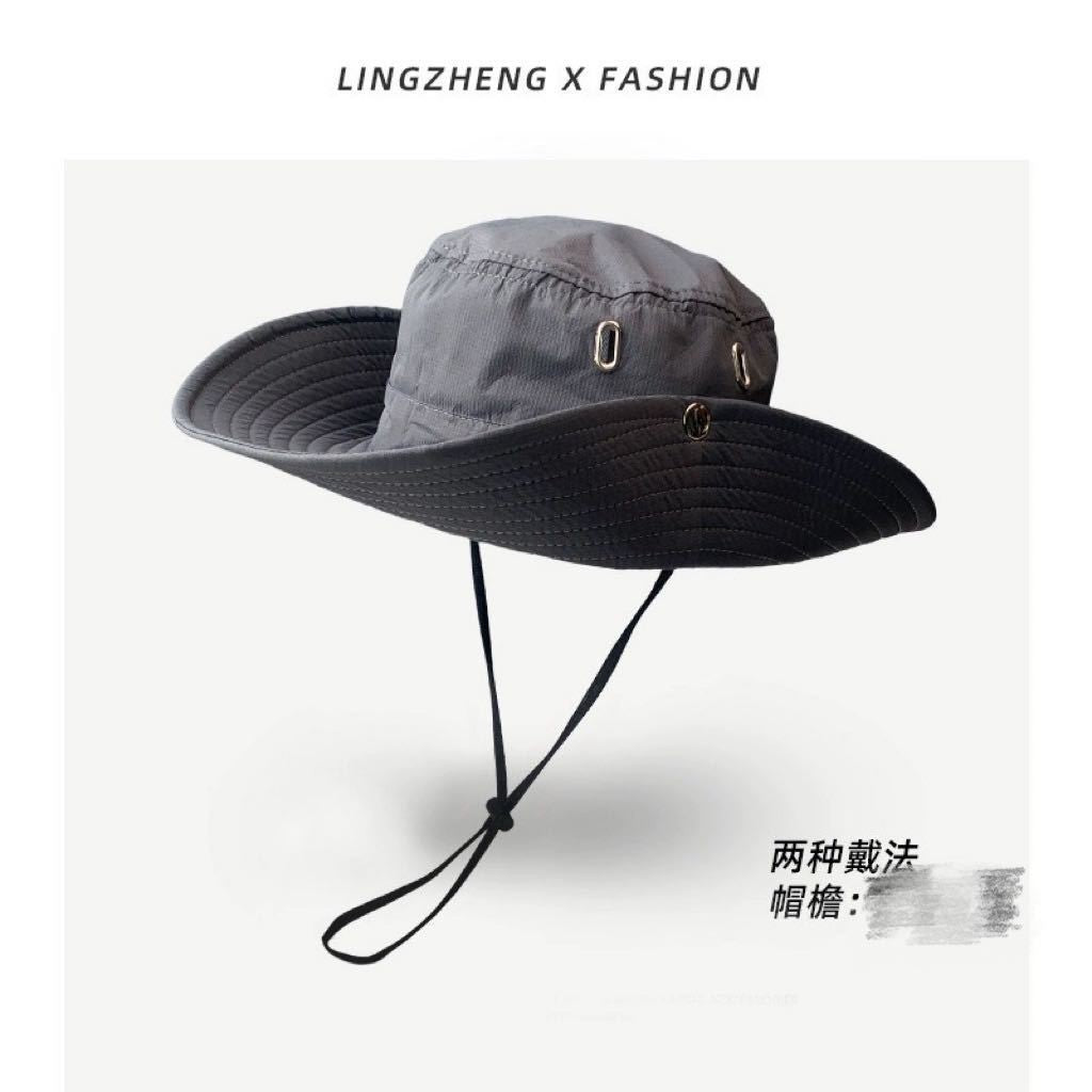 All-Match Western Denim Hat Men's and Women's Outdoor Mountaineering Summer Sun Hat Fishing Sunscreen Fisherman Hat Camping Breathable