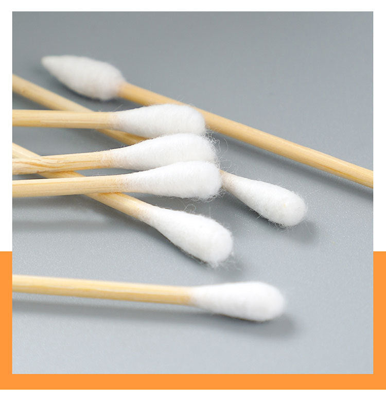 Cotton Swabs Double-Ended Boxed Bagged Disposable Cotton Swabs for Makeup Ear Removal Household Pointed Round Bamboo Swabs Cotton Balls