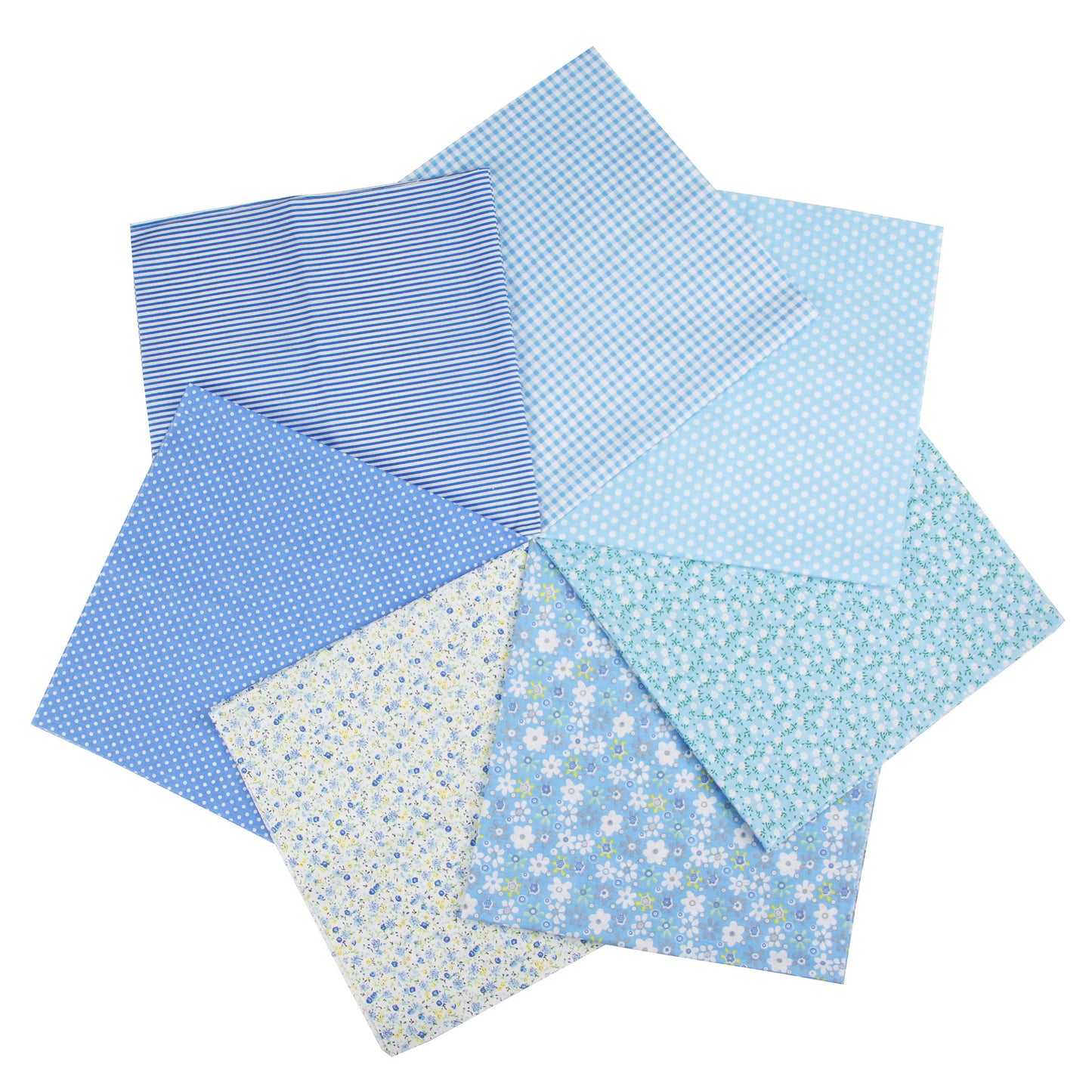 7 Color Patchwork Cloth Group Plain Flower Cloth Broken Plaid Dot DIY Cotton Small Fresh Plant Printing Cloth