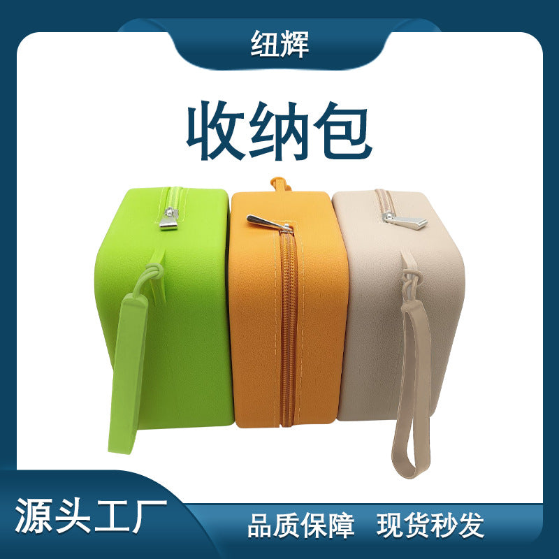 Multi-Purpose Silicone Travel Storage Bag, Cosmetic Storage Bag, Waterproof Zipper Type, Large-Capacity Cosmetic Bag, Coin Purse