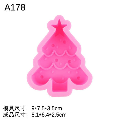 Christmas series 3D 3D gingerbread man Christmas tree silicone mold fondant cake decoration chocolate mold