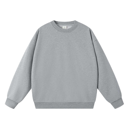 New Style Couple's Loose-Fitting Round-Neck Hooded Sweatshirt, Long-Sleeved Sweatshirt, Heavyweight Pure Cotton 400g Hoodie with Printed Logo