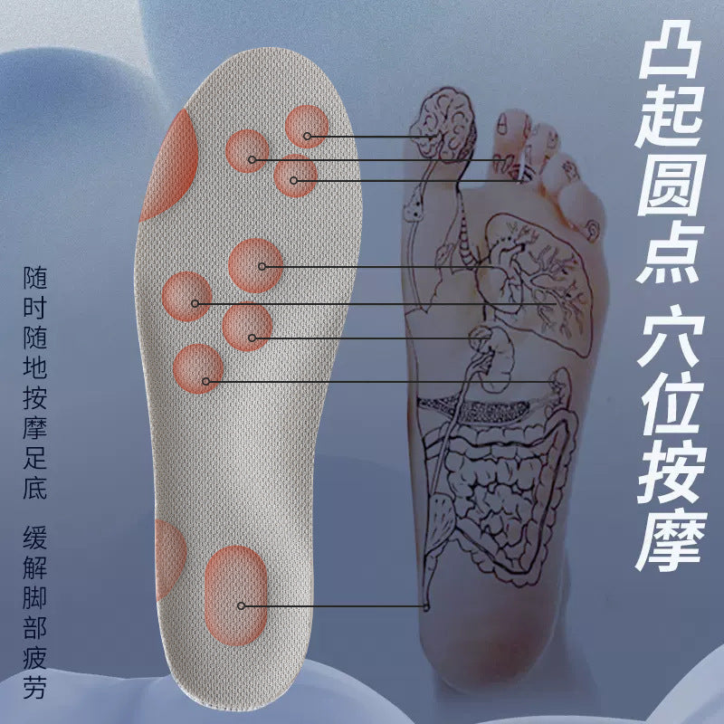Super Soft Insoles That Feel Like Stepping on Shit, so You Won’T Get Tired after Standing for a Long Time, Thickeneded Massage for Men and Women, 4D Cloud Arch Support, Sports Shock Absorption and Sweat Absorption