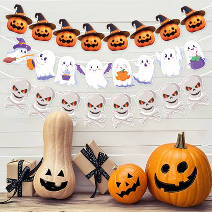 Cross-Border New Halloween Flag Party Supplies Decoration Scene Atmosphere Decoration Halloween Flag Banner