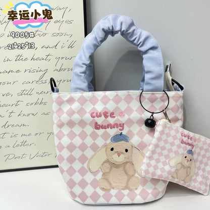 New Girls Handbag Storage Bag Cute Lunch Box Bag Handbag Mother Bag Korean Cartoon Bag Hand Bag