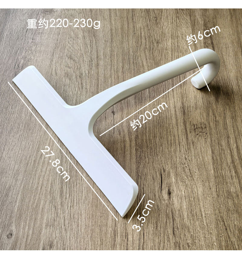 Silicone Glass Wiper with Inverted Hook, Black Silicone Window Cleaning Tool, Two Sizes Available