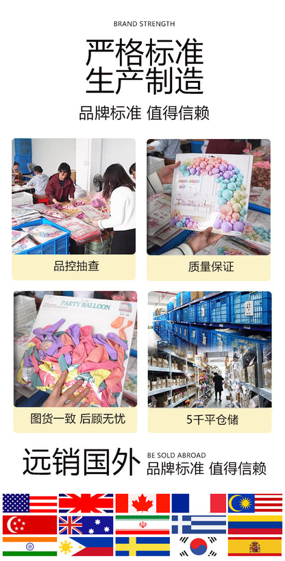 Birthday Balloon Party Decorations Scene Layout Background Wall Dressing Supplies Premium Feeling Package Foreign Trade suit