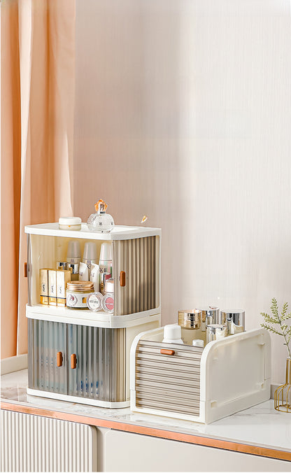 Yeya Simple and Creative Desktop Organizing Cosmetics Storage Box Living Room Entrance Desk Can Be Stacked with Makeup Storage