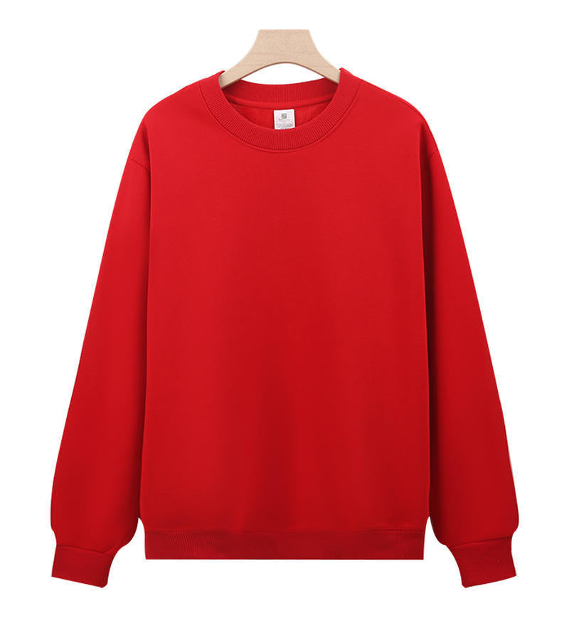 Cross-Border Heavy Sweatshirt with Logo Printed on It, Group Annual Meeting Cultural Shirt, Advertising Shirt Design, Velvet Round Neck Sweatshirt, Work Clothes