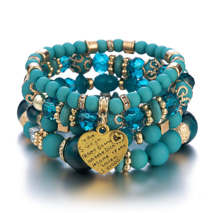 European and American Cross-Border Hot-Selling New Bohemian Bracelets Creative Tassel Multi-Layer Beaded Bracelets Fashion Jewelry