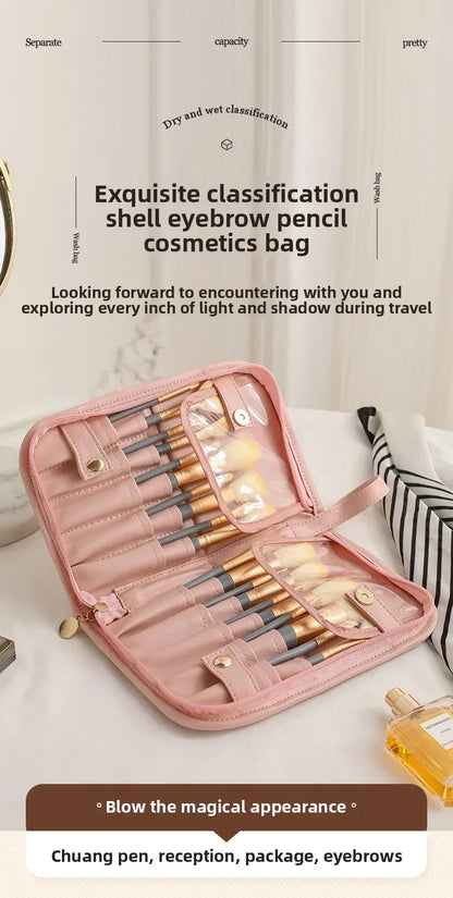 Beilian Makeup Brush Bag Handheld Large Capacity Makeup Brush Storage Bag Portable Tattoo Artist Tool Eyebrow Pencil Bag Wholesale