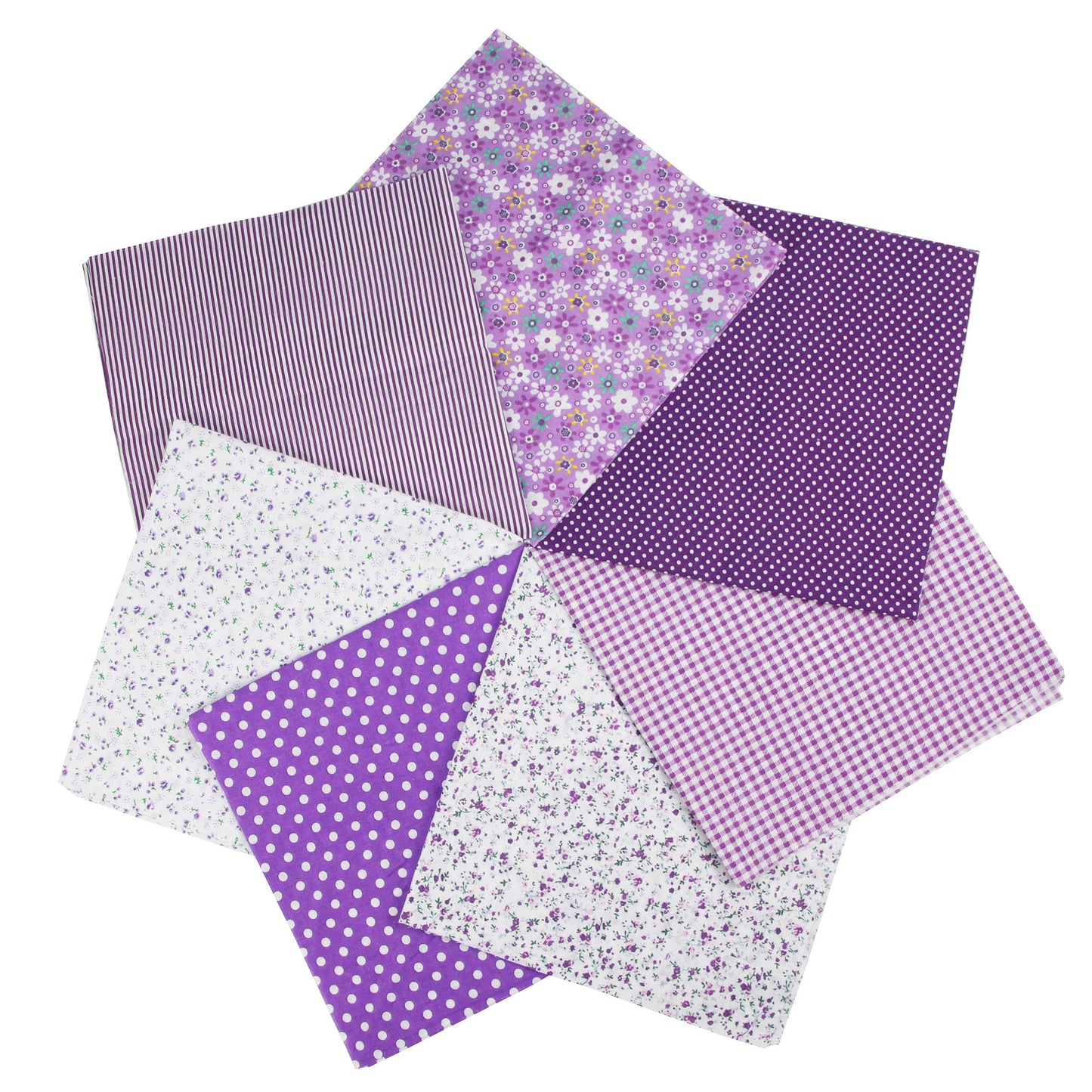 7 Color Patchwork Cloth Group Plain Flower Cloth Broken Plaid Dot DIY Cotton Small Fresh Plant Printing Cloth
