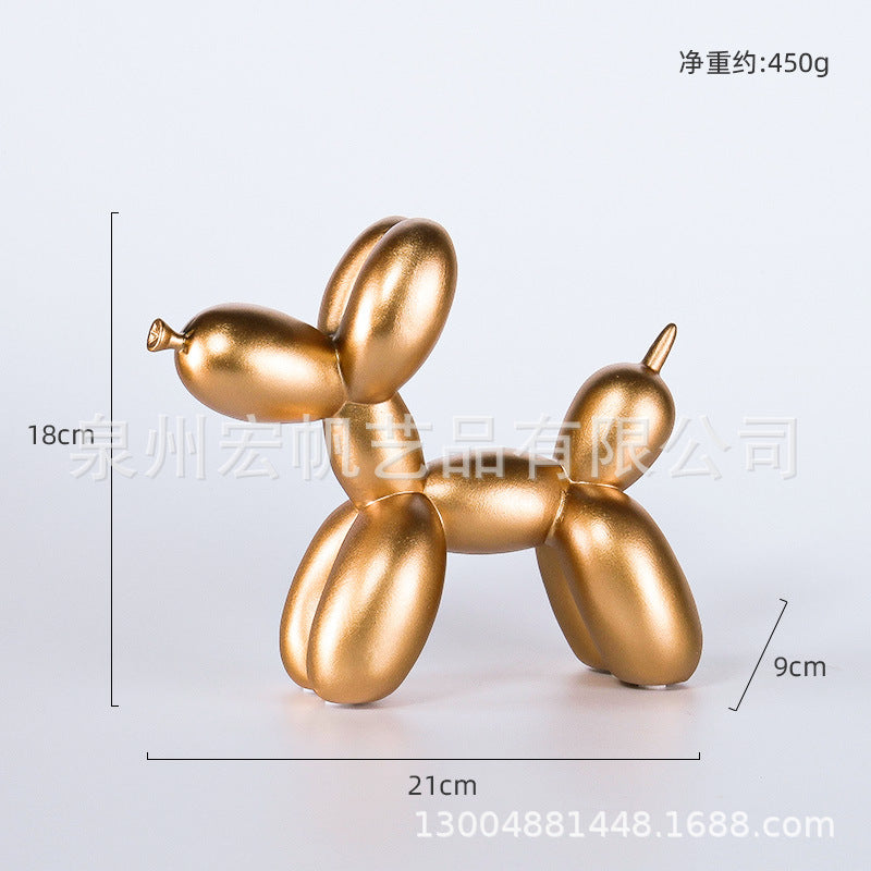 Nordic Light Luxury Blow Dog Ornaments Modern Creative Simple Living Room Desktop TV Cabinet Home Entrance Decorations