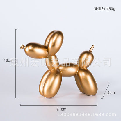 Nordic Light Luxury Blow Dog Ornaments Modern Creative Simple Living Room Desktop TV Cabinet Home Entrance Decorations