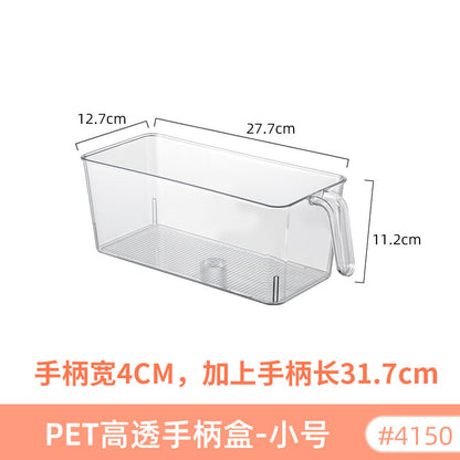 Desktop Storage Box Small Miscellaneous Stationery Sticky Notes Handbook Pencil Transparent Narrow Long Storage Storage Box