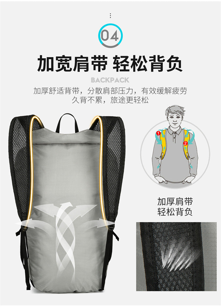 Cross-Border Outdoor Folding Backpack Waterproof Mountaineering Bag Backpack Folding Bag Outdoor Large Capacity Travel Backpack