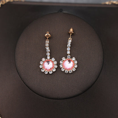 Korean Bride Necklace Earrings Two-piece Decorations Wedding Yarn Wedding Jewelry Wedding Accessories Dance Studio