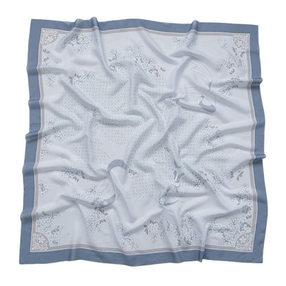 Cross-Border New Product Voile Print 110 Square Scarf Classic Lace Scarf Turban Malaysian Shawl